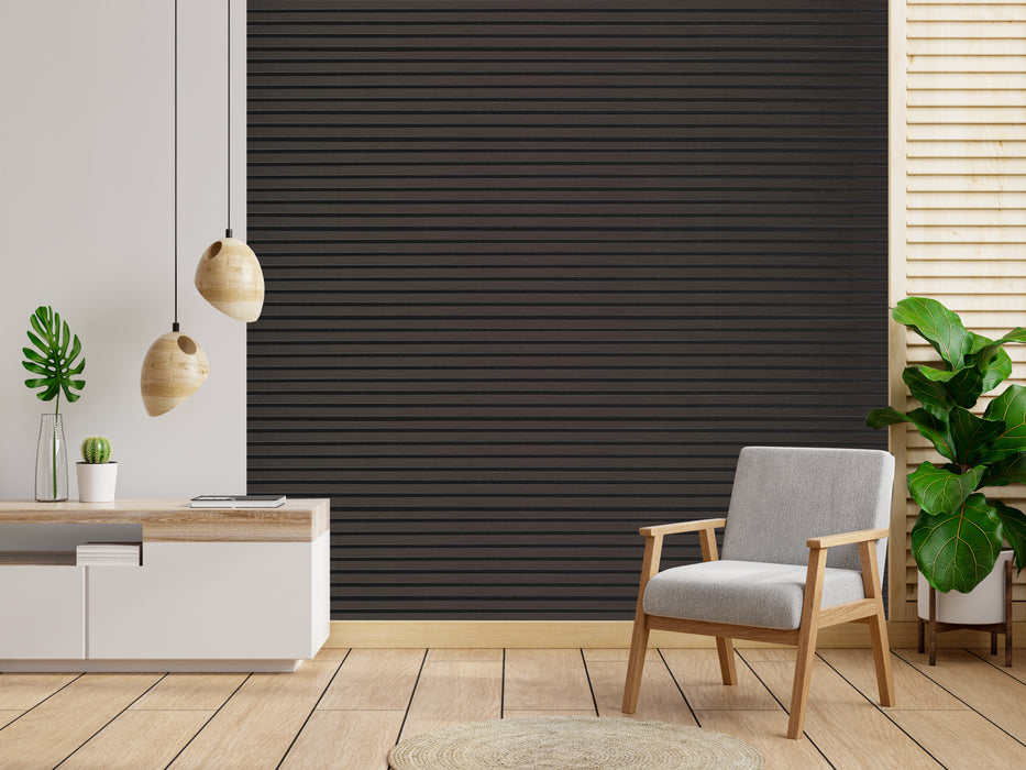 mEco Plank™ Charcoal Acoustic Panel, 16.54Sqft coverage