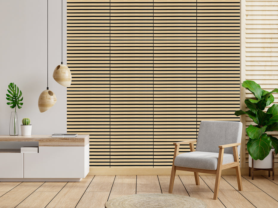 mEco Square™ European White Oak Acoustic Panel, 15.47 Sqft